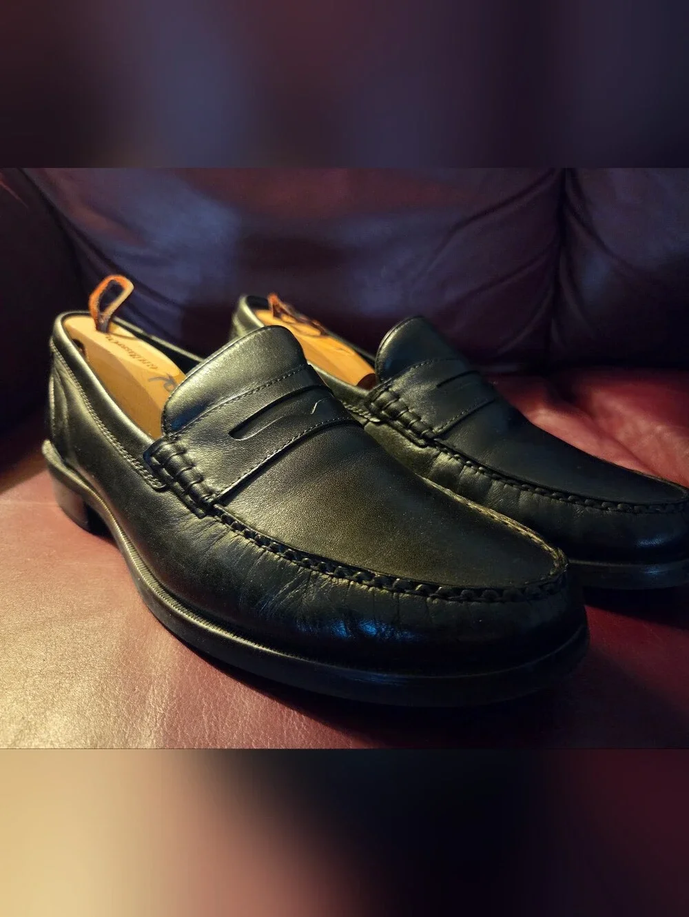 Cole Haan Pinch Sanford Penny Loafers Mens 10.5 Used Black Color Designer